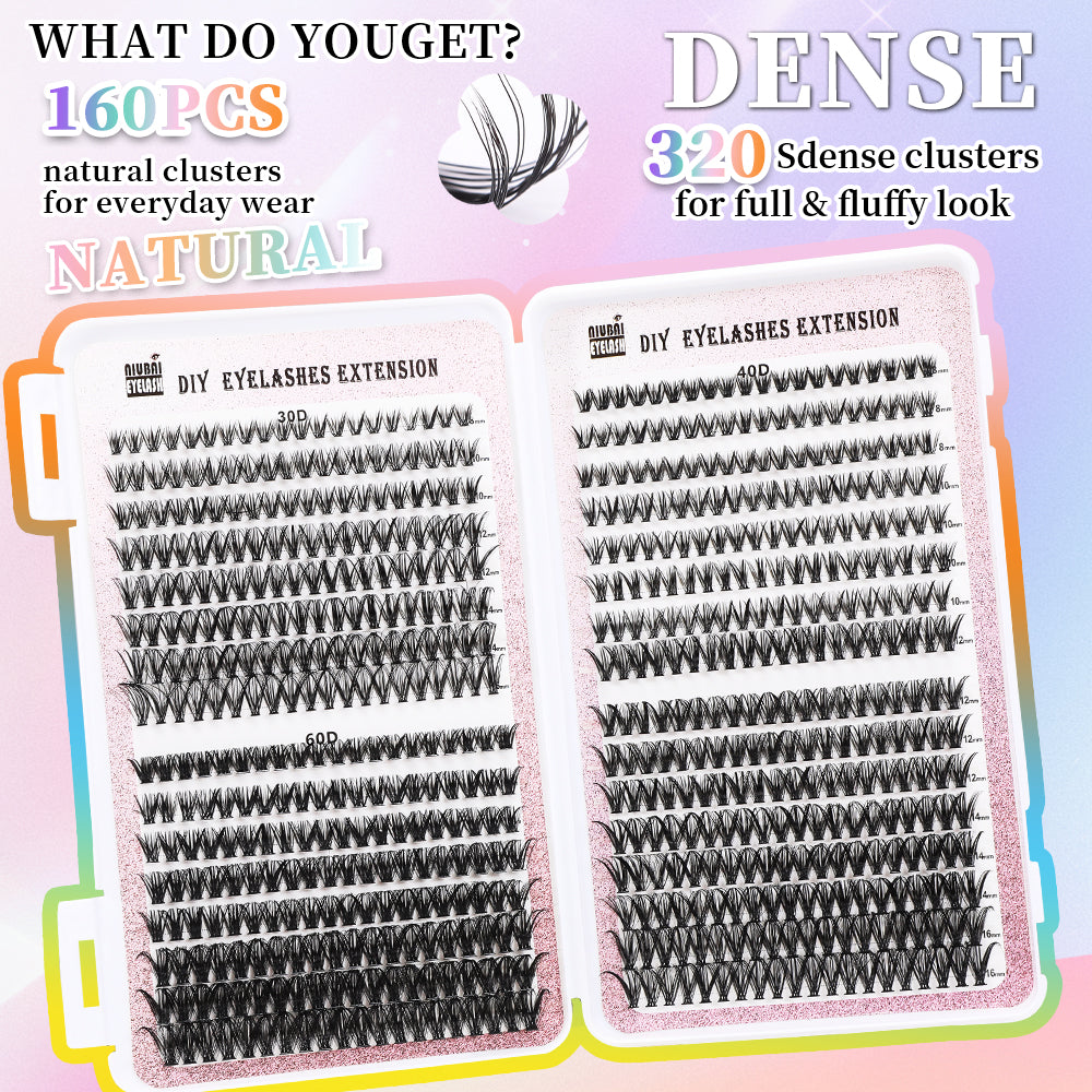 Limitlessly Cluster Lash Set — 640 Segmented Lashes