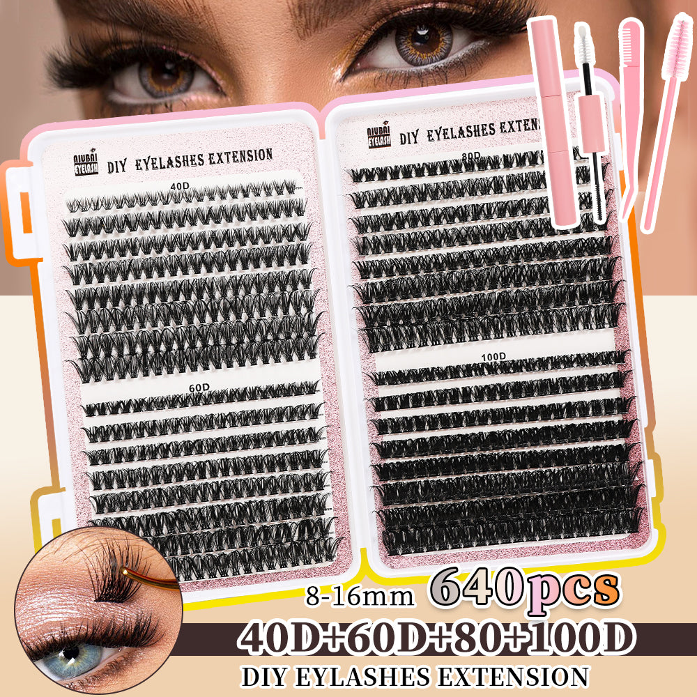 Limitlessly Cluster Lash Set — 640 Segmented Lashes