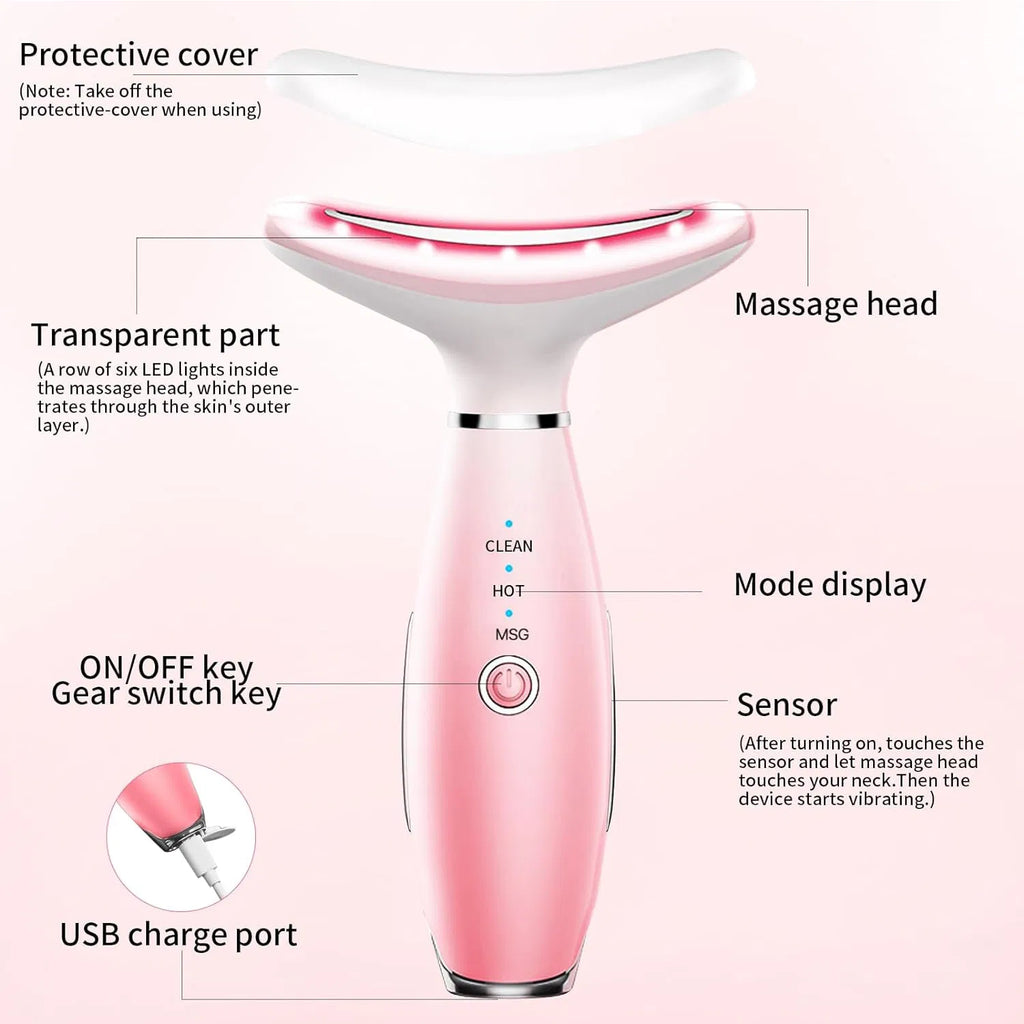 3-in-1 Thermal Facial Massager — Heat, Vibration & Sculpting Tool