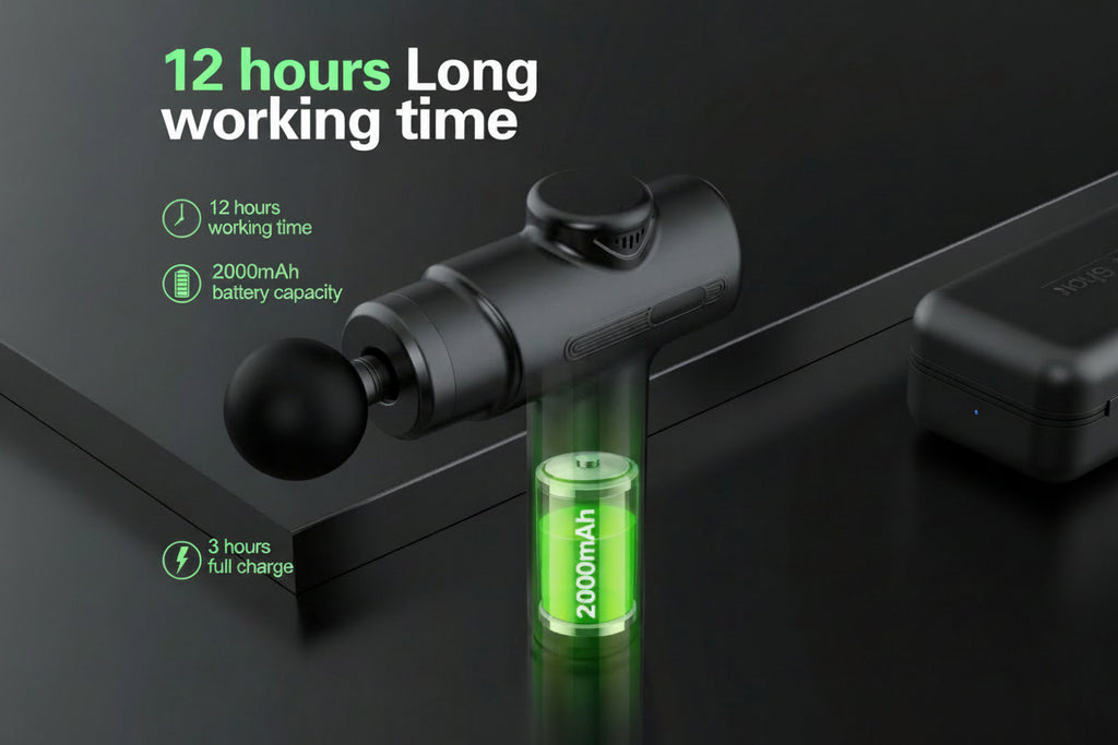 Massage Gun Deep Tissue Massager With 8 Massage Heads