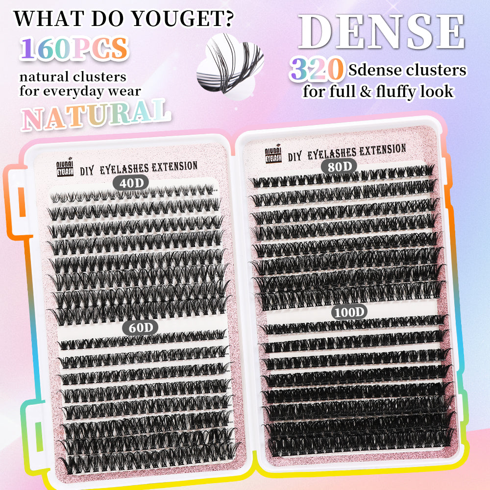 Limitlessly Cluster Lash Set — 640 Segmented Lashes
