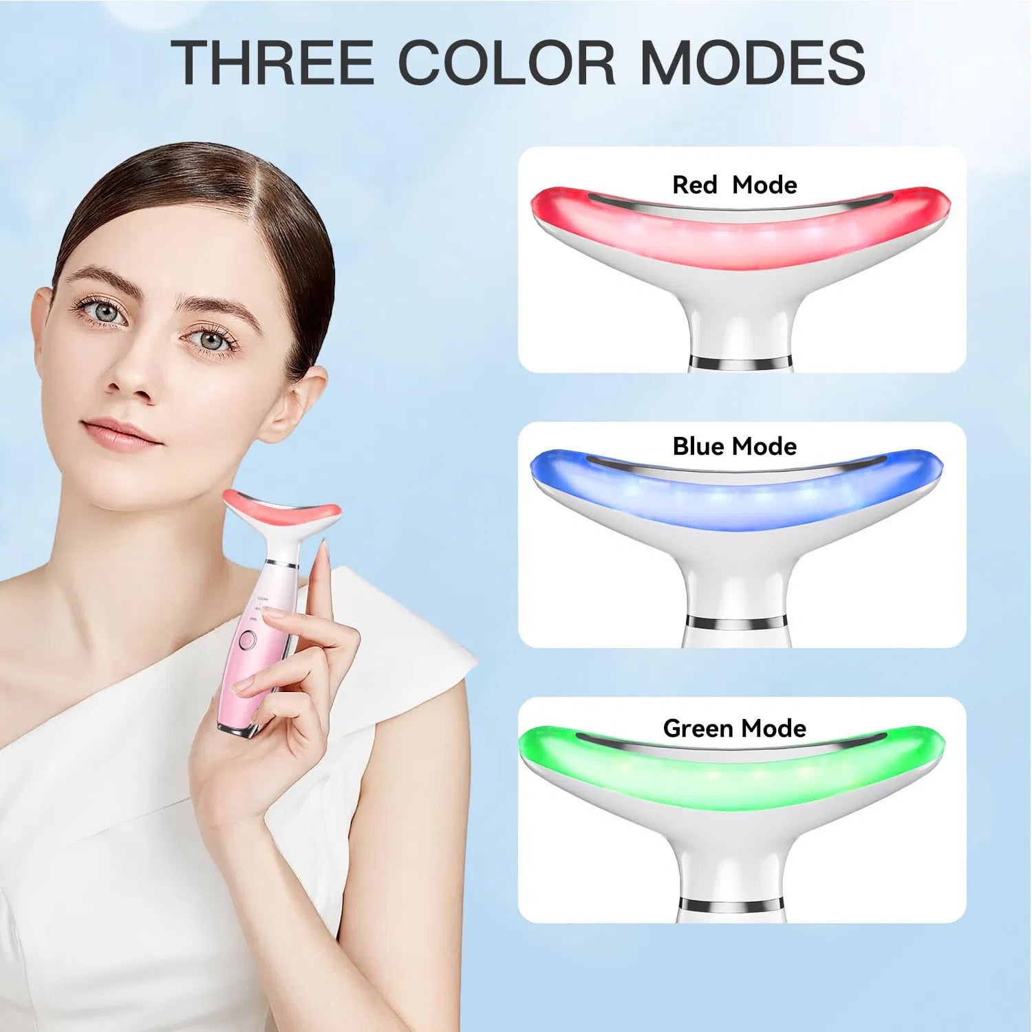 3-in-1 Thermal Facial Massager — Heat, Vibration & Sculpting Tool