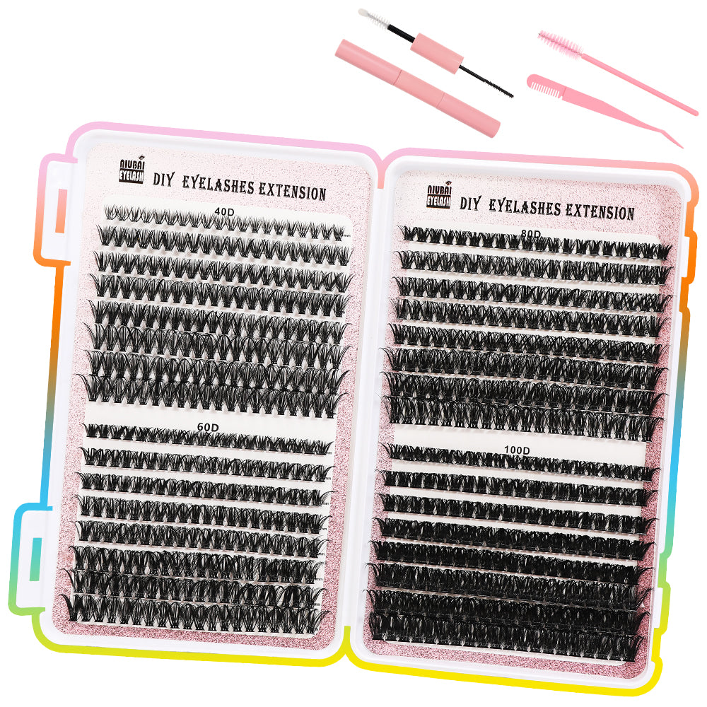 Limitlessly Cluster Lash Set — 640 Segmented Lashes