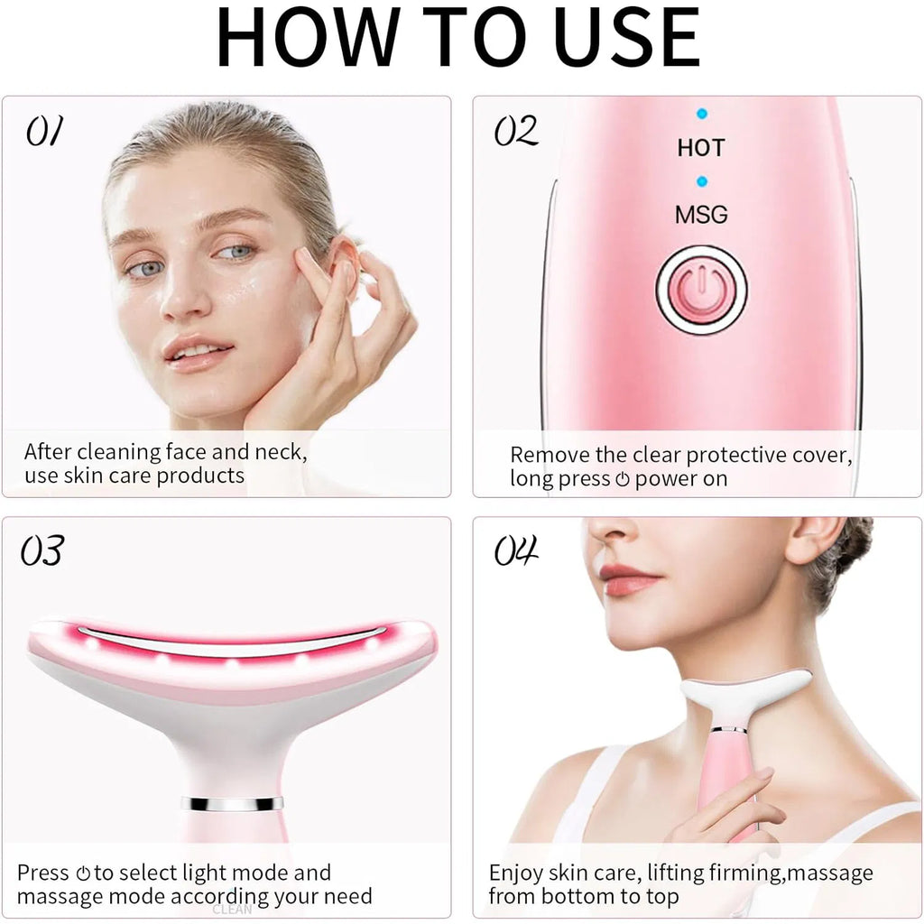3-in-1 Thermal Facial Massager — Heat, Vibration & Sculpting Tool