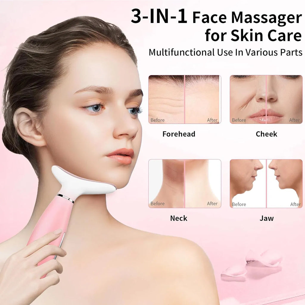 3-in-1 Thermal Facial Massager — Heat, Vibration & Sculpting Tool