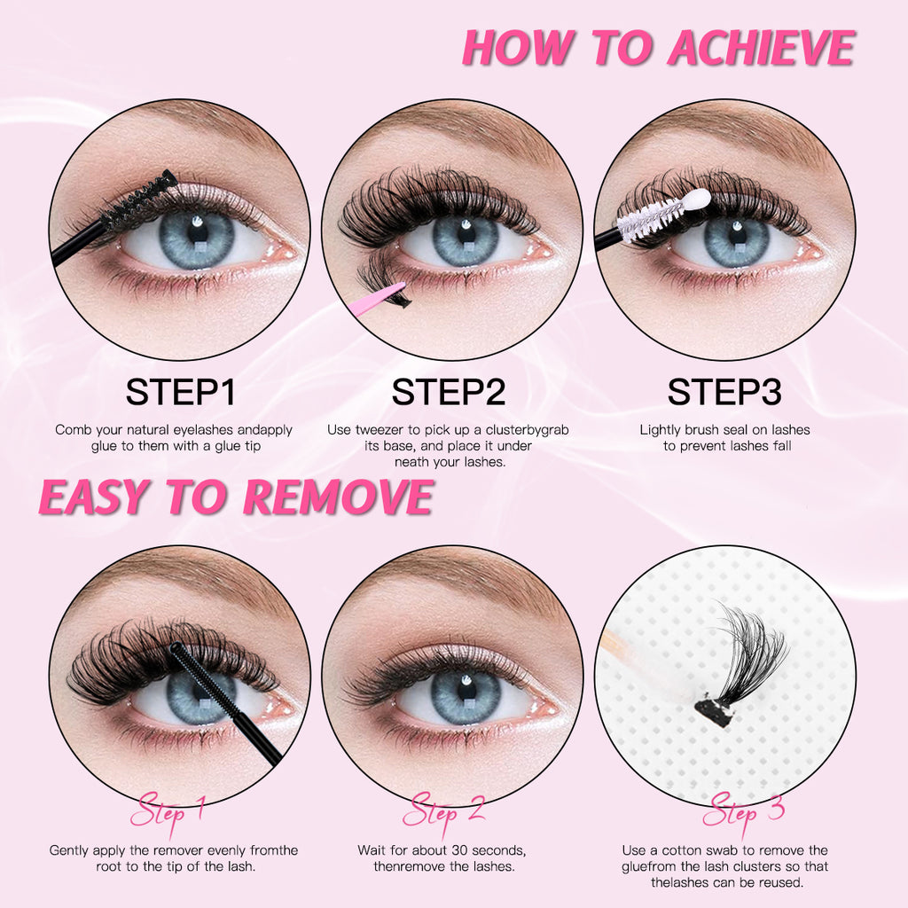 Limitlessly Cluster Lash Set — 640 Segmented Lashes